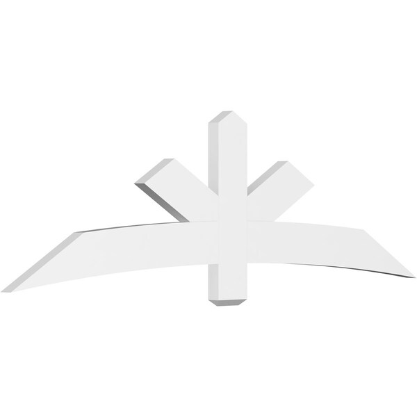 Ekena Millwork Alberta Architectural Grade PVC Gable Bracket, 84"W x 24 1/2"H x 2"D x 6"F, 7/12 Pitch GBP084X25X0206ALB00 - main
